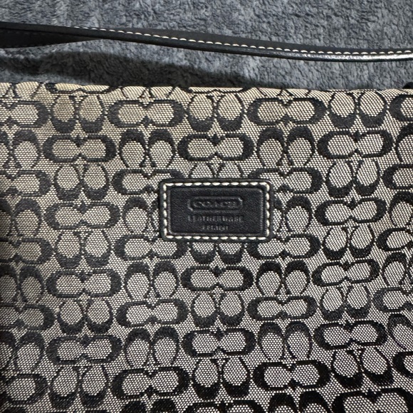 Coach Black and Gray Signature Shoulder Bag - Picture 12 of 14